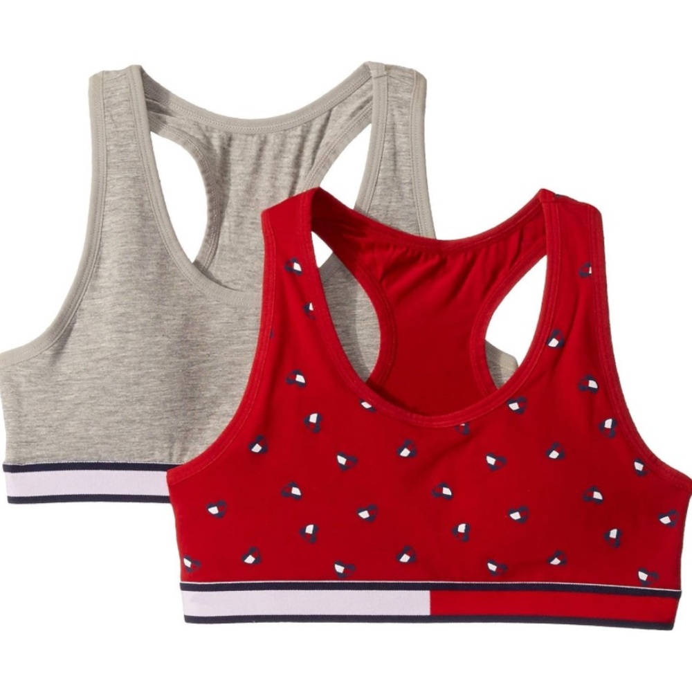 Tommy Hilfiger Girls' Crop Sports Bra (Pack of 2)